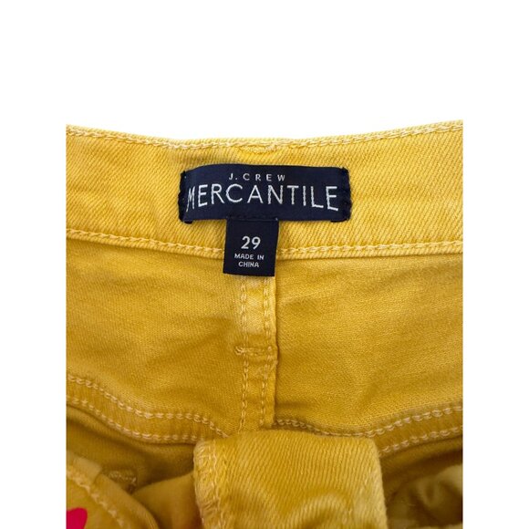 J CREW Mercantile Yellow Denim Short Size 29 - Picture 2 of 5